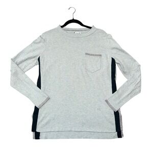 Smartwool Merino Wool Blend Sweater Women Large Blue Colorblock Pocket Excellent